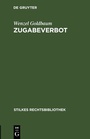 Cover: Zugabeverbot - De Gruyter