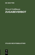 Cover: Zugabeverbot - De Gruyter