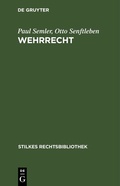 Cover: Wehrrecht - De Gruyter