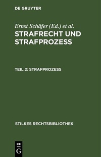 Abbildung von: Strafprozeß - De Gruyter