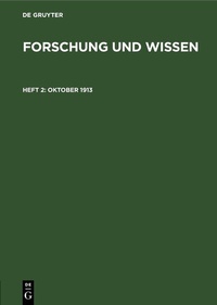 Abbildung von: Oktober 1913 - De Gruyter