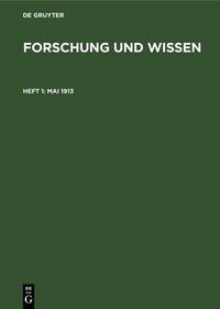 Abbildung von: Mai 1913 - De Gruyter