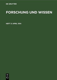 Abbildung von: April 1914 - De Gruyter