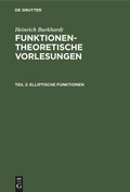 Cover: Elliptische Funktionen - De Gruyter