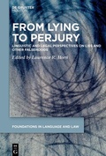 Cover: From Lying to Perjury - De Gruyter Mouton