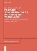 Cover: Friedrich Schleiermacher's Pathways of Translation - De Gruyter
