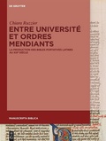 Cover: Entre Universit&eacute; et ordres mendiants - De Gruyter