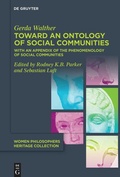 Cover: Toward an Ontology of Social Communities - De Gruyter