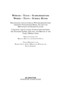 Abbildung von: Wörter - Texte - Schreiberhände / Words - Texts - Scribal Hands - De Gruyter Akademie Forschung
