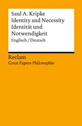 Cover: Identity and Necessity / Identit&auml;t und Notwendigkeit. Englisch/Deutsch - Reclam