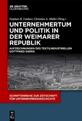 Cover: Unternehmertum und Politik in der Weimarer Republik - De Gruyter Oldenbourg