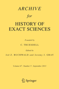 Bild: Archive for History of Exact Sciences - Springer