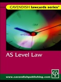 Cover: Cavendish: AS Level Lawcard - Routledge Cavendish