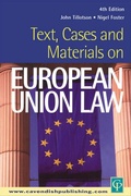 Cover: Text, Cases and Materials on European Union Law - Routledge Cavendish