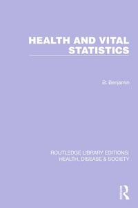 Enlarge image Cover: Health and Vital Statistics - Routledge