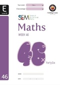 Cover: SEM Maths Level E Week 46 - Oxbridge Centre