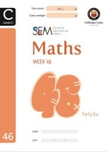 Cover: SEM Maths Level C Week 46 - Oxbridge Centre