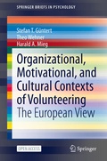 Cover: Organizational, Motivational, and Cultural Contexts of Volunteering - Springer