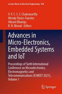 Enlarge image Cover: Advances in Micro-Electronics, Embedded Systems and IoT - Springer