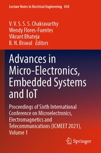 Enlarge image Cover: Advances in Micro-Electronics, Embedded Systems and IoT - Springer
