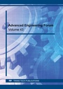 Cover: Advanced Engineering Forum Vol. 43 - Trans Tech Publications Ltd