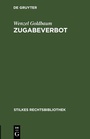 Cover: Zugabeverbot - De Gruyter