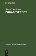 Cover: Zugabeverbot - De Gruyter