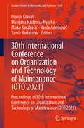 Cover: 30th International Conference on Organization and Technology of Maintenance (OTO 2021) - Springer