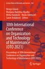 Cover: 30th International Conference on Organization and Technology of Maintenance (OTO 2021) - Springer