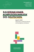 Cover: Determination, syntaktische Funktionen der Nominalphrase und Attribution - Heidelberg University Publishing