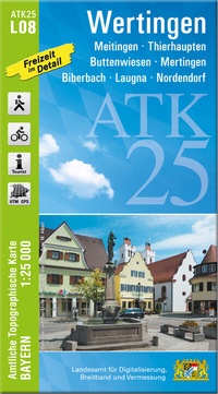 Abbildung von: ATK25-L08 Wertingen (Amtliche Topographische Karte 1:25000) - Landesamt für Digitalisierung, Breitband und Vermessung, Bayern