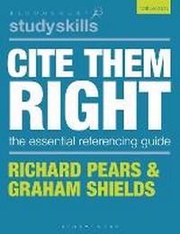 Enlarge image Cover: Cite Them Right - Bloomsbury Academic
