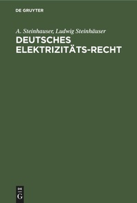 Bild: Deutsches Elektrizitaets-Recht - Mercury Learning and Information