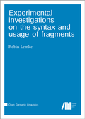 Cover: Experimental investigations on the syntax and usage of fragments - Language Science Press