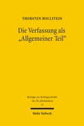 Abbildung von: Die Verfassung als "Allgemeiner Teil" - Mohr Siebeck