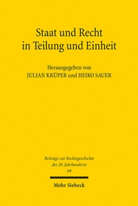 Abbildung von: Staat und Recht in Teilung und Einheit - Mohr Siebeck