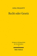 Abbildung von: Recht oder Gesetz - Mohr Siebeck