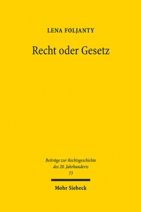 Abbildung von: Recht oder Gesetz - Mohr Siebeck