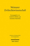 Abbildung von: Weimarer Zivilrechtswissenschaft - Mohr Siebeck