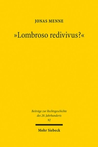 Abbildung von: "Lombroso redivivus?" - Mohr Siebeck