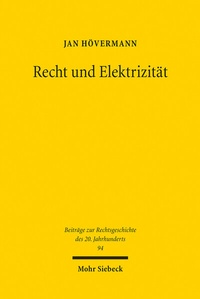 Abbildung von: Recht und Elektrizitaet - Mohr Siebeck
