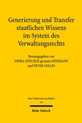 Bild: Generierung und Transfer staatlichen Wissens im System des Verwaltungsrechts - Mohr Siebeck