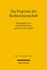 Abbildung von: Das Proprium der Rechtswissenschaft - Mohr Siebeck