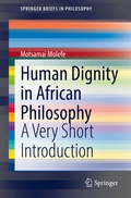 Cover: Human Dignity in African Philosophy - Springer