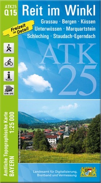 Abbildung von: ATK25-Q15 Reit im Winkl (Amtliche Topographische Karte 1:25000) - Landesamt für Digitalisierung, Breitband und Vermessung, Bayern