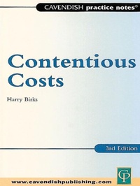 Enlarge image Cover: Practice Notes on Contentious Costs - Routledge Cavendish