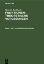 Cover: Algebraische Analysis - De Gruyter