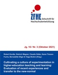 Cover: Cultivating a culture of experimentation in higher-education teaching and learning - BoD - Books on Demand
