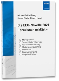 Abbildung von: EEG Novelle 2021 - praxisnah erklärt - VDE Verlag