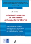 Cover: Arbeit mit Lesetexten im schulischen Anfangsunterricht DaFnE - Schneider Hohengehren